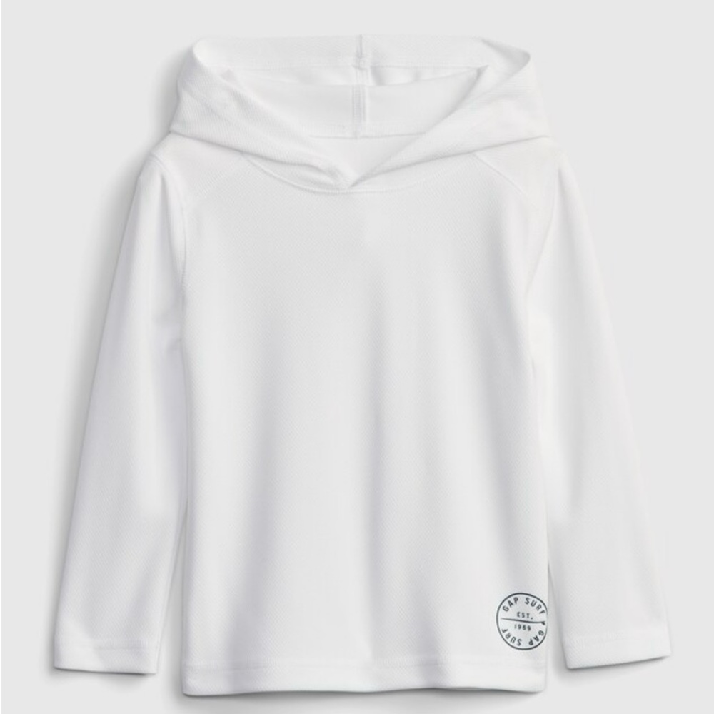 White Hooded Long Sleeve Rashguard